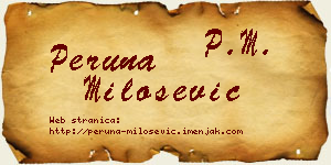 Peruna Milošević vizit kartica